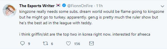 ESPN编辑Fionn：Teddy Viper Ruler是韩国最强AD