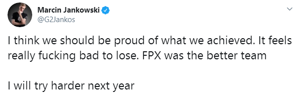 [G2赛后更推] Perkz：我们尽力了 明年再见！
