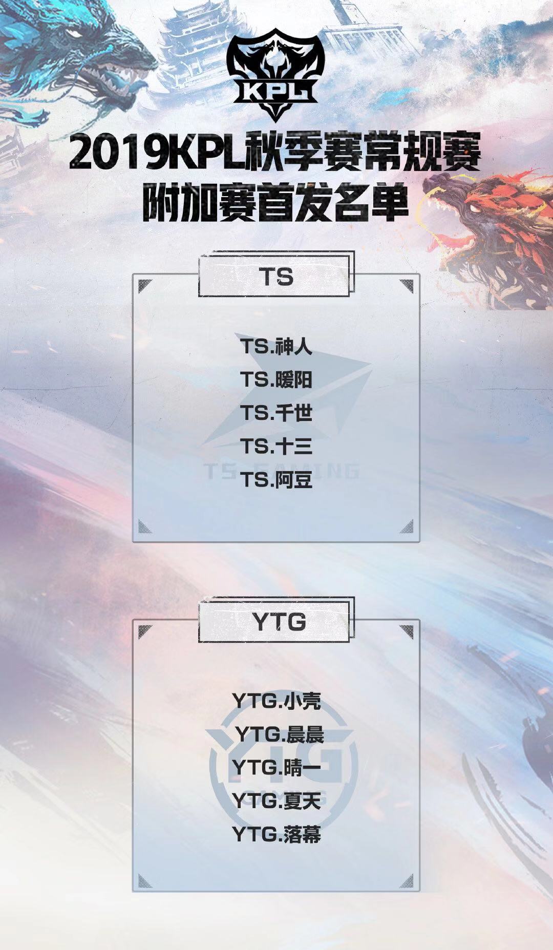 [战报] TS三比二战胜YTG 拿到最后一张季后赛门票！