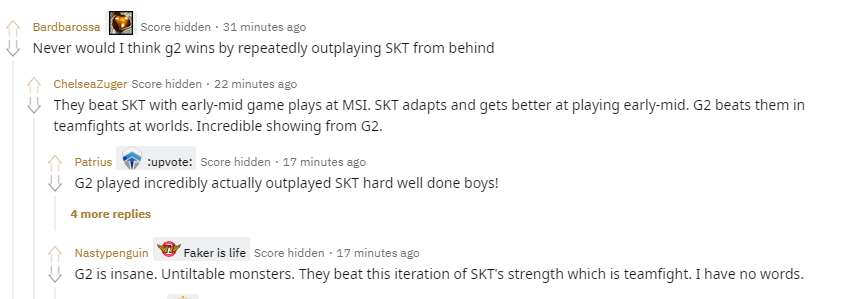 [Reddit热议] G2战胜SKT：想象下Faker成为队伍最弱的一环