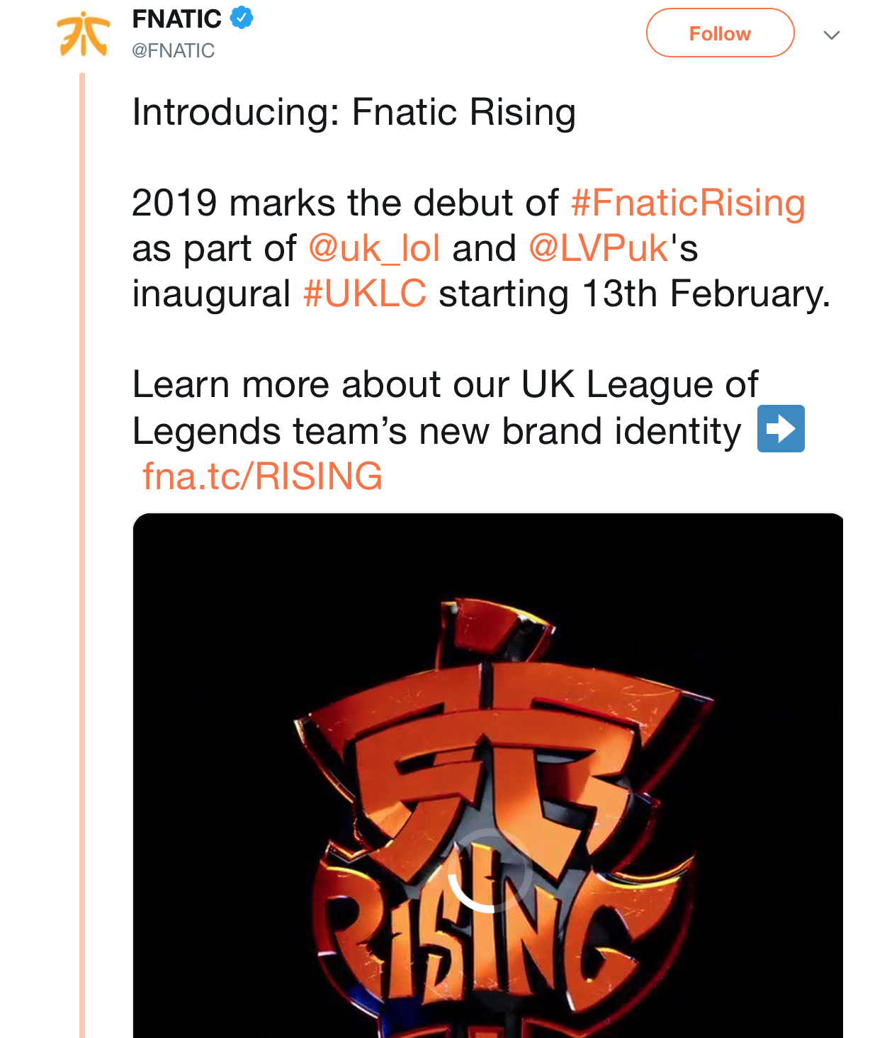 Fnatic青训队定名Fnatic Rising 外网网友吐槽毫不留情