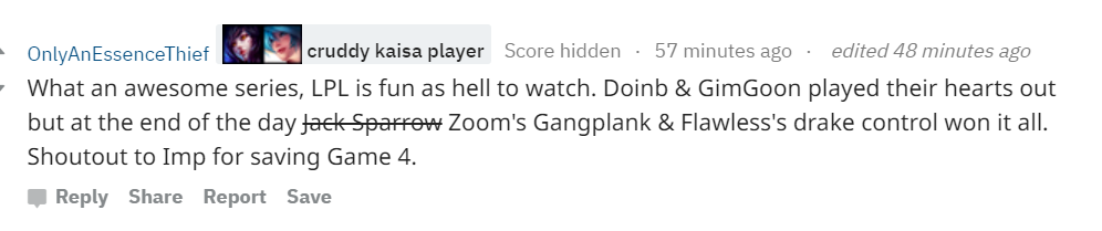 reddit热议JDG战胜FPX：Zoom又是决胜局的杀器