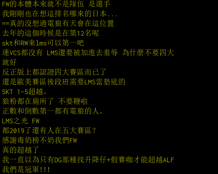 台湾网友热议闪电狼名列世界倒数：登峰造极！