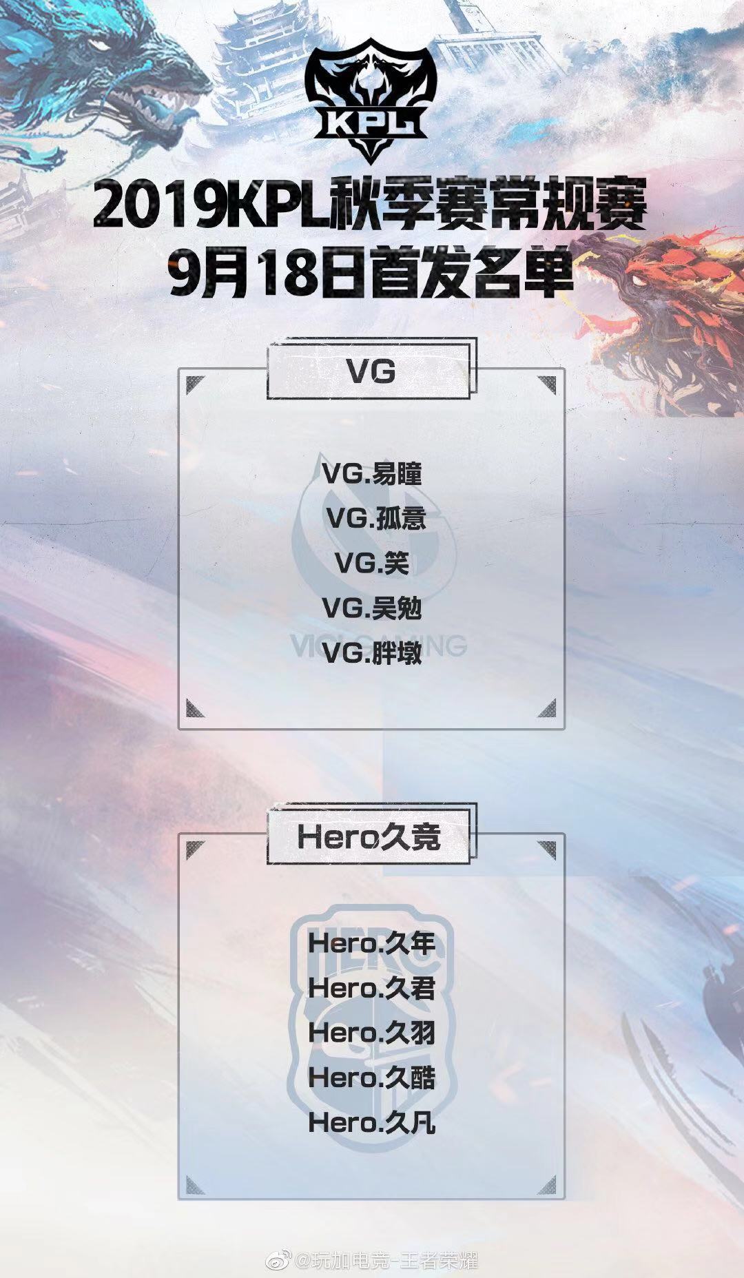 [战报] Hero五位新人敢打敢拼 兵不血刃战胜VG