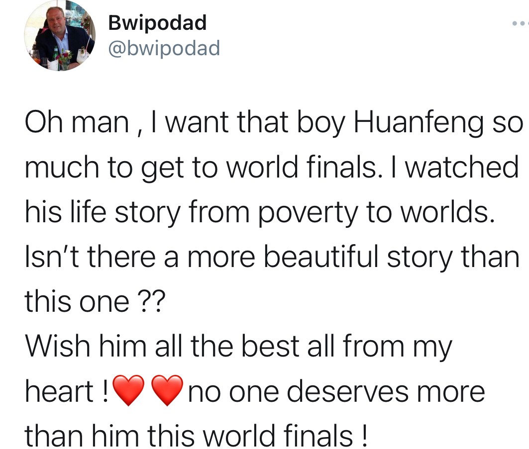Bwipo爸爸：希望huanfeng拿到S10冠军