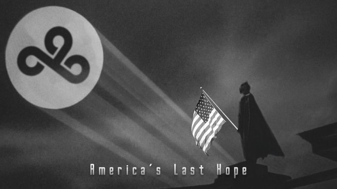 C9官推世界名画：《北美最后的希望 美利坚最后的牌面》