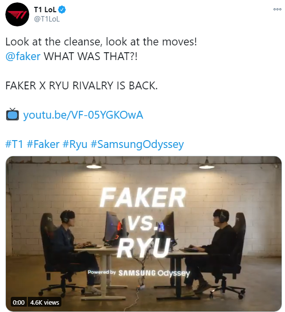 时隔七年 双劫再战Ryu成功复仇Faker