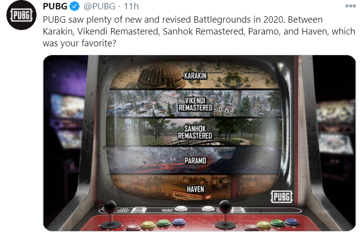 2020年PUBG的哪张地图最深得你心？