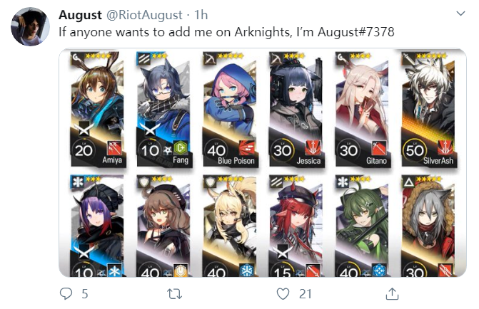 Riot英雄设计师August入驻国游明日方舟