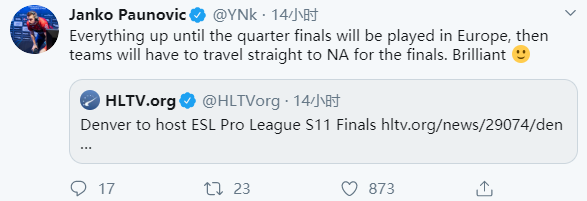 FaZe教练YNk爆料：EPL S11小组赛将全程在欧洲进行