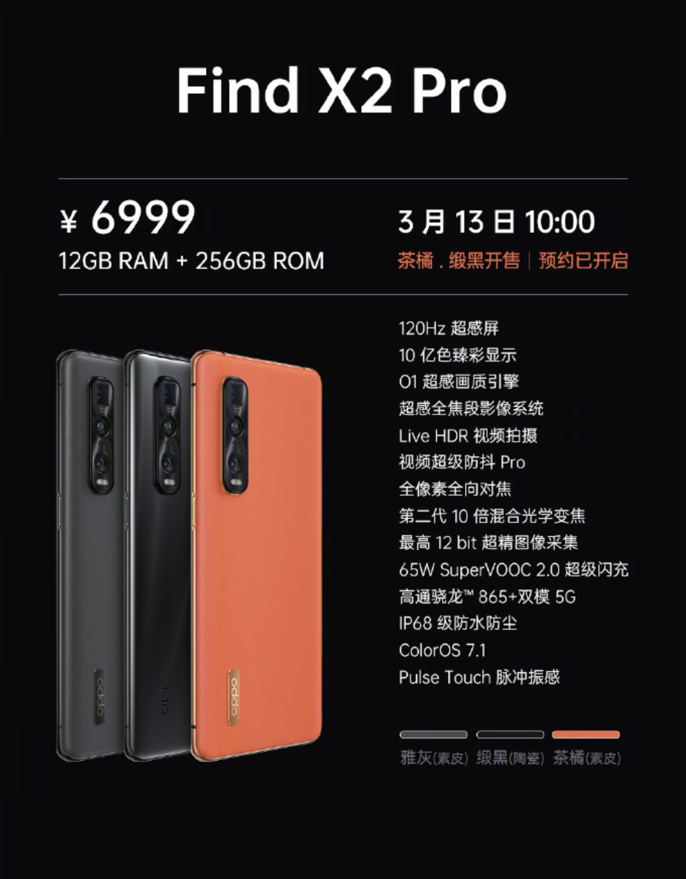 OPPO Find X2系列售价