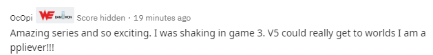 Reddit热议V5战胜TES： LPL证明了为什么他们是最强赛区