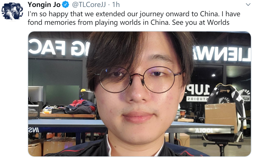 CoreJJ：我对在中国参加世界赛有着美好的回忆
