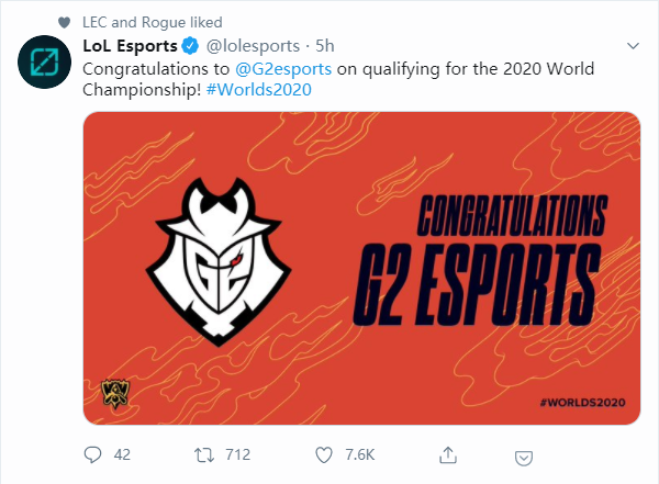 G2 Esports强势击败MAD Lions 锁定世界赛名额