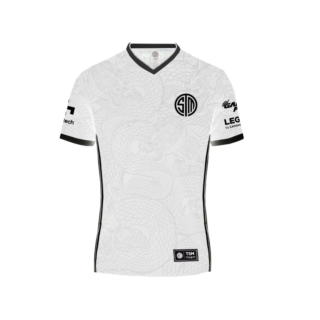 TSM发布世界赛队服：白底银龙纹 售价65美元