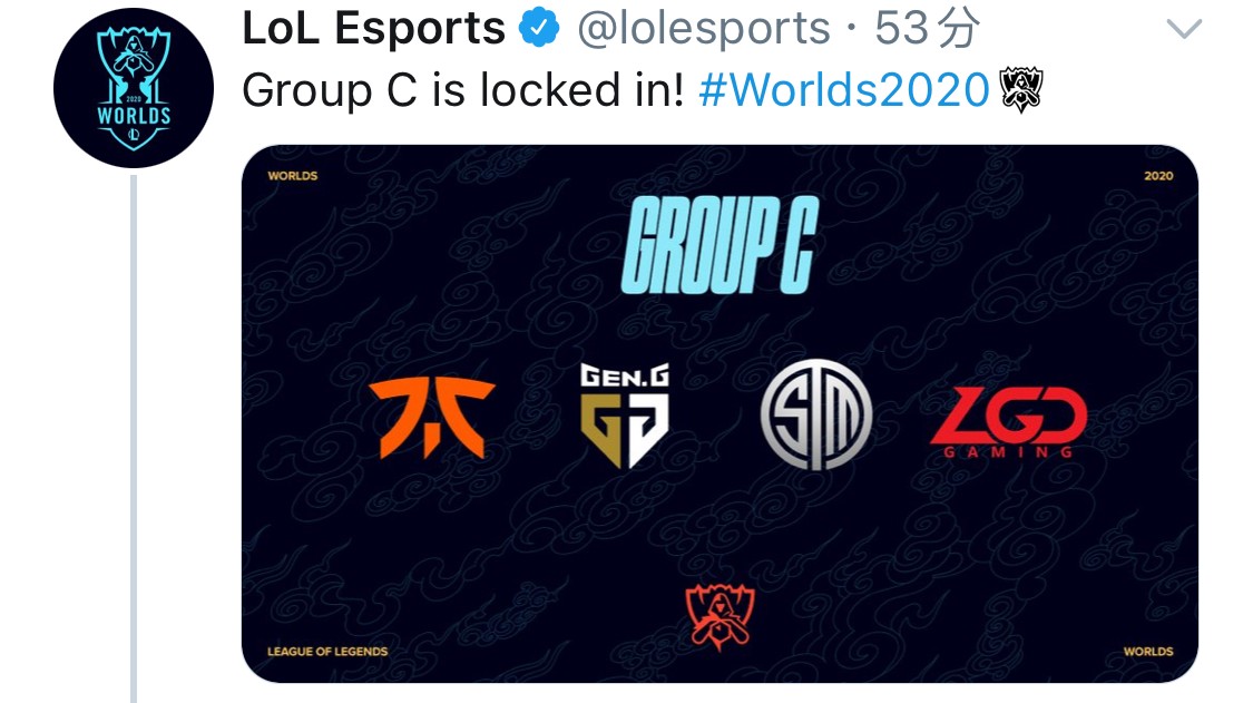 LoL Esports更推：欢迎LGD来到小组赛C组