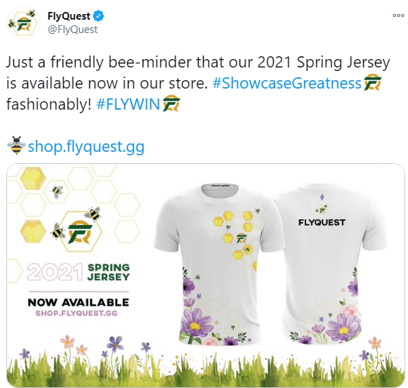 FLY战队发售春季赛队服：售价$59.99