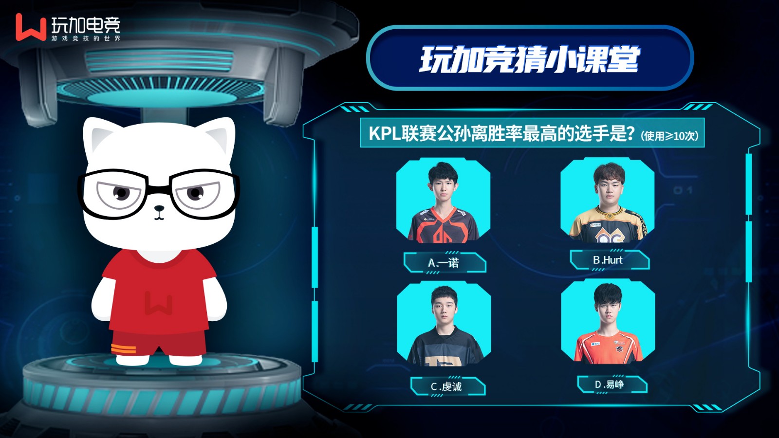  [已开奖] KPL联赛公孙离胜率最高的选手是？（送60Q币）