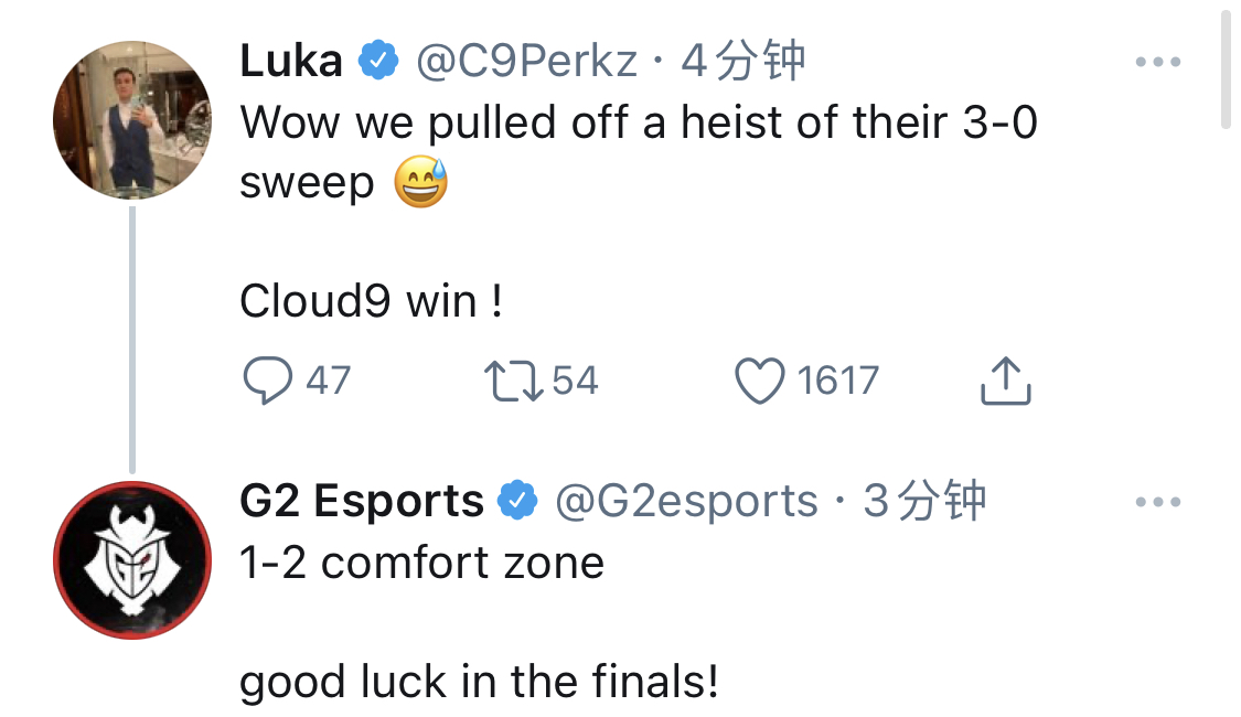 C9完成让二追三 Perkz：我们抢走了他们横扫我们的狂欢