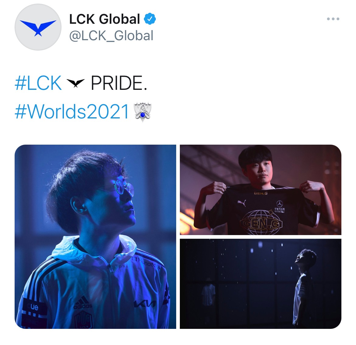 LCK官推更新动态：LCK的骄傲