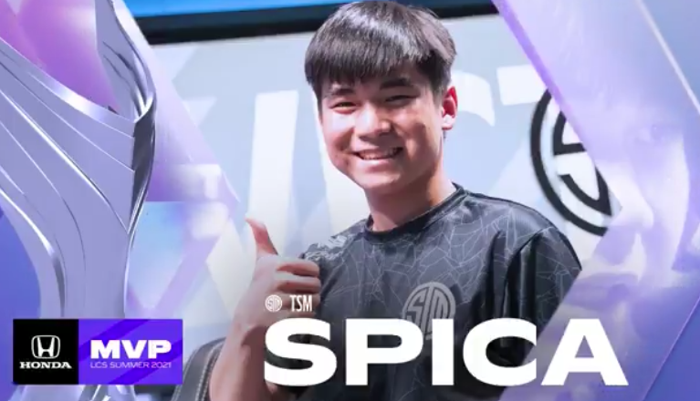 TSM打野Spica荣获2021 LCS夏季赛MVP