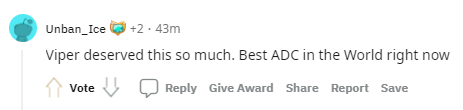 Reddit热议EDG夺冠：Viper是世界最强ADC