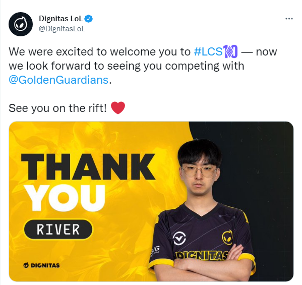 赛季末的转会 River加入Golden Guardians