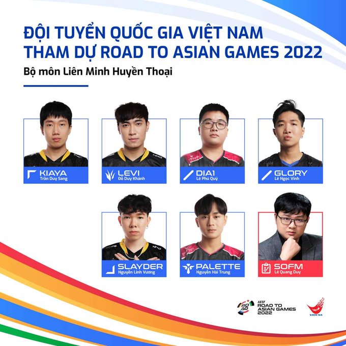 杭州亚运会越南英雄联盟代表队名单