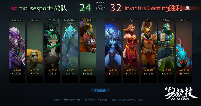 DOTA2基辅特锦赛：iG轻取Mouz VG.J不敌Secret