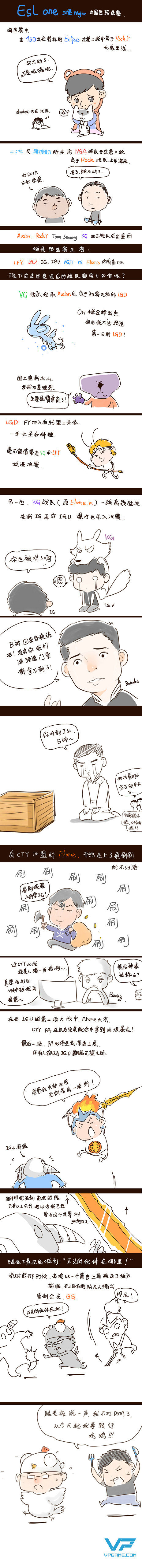 GL漫画：ESL中国区预选赛总结 心疼Cty LGD功亏一篑