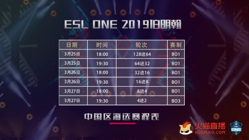 决战不列颠 火猫承办DOTA2 ESL One伯明翰中国区预选