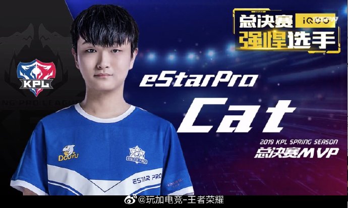 eStarPro.Cat获得2019KPL春季赛总决赛MVP！