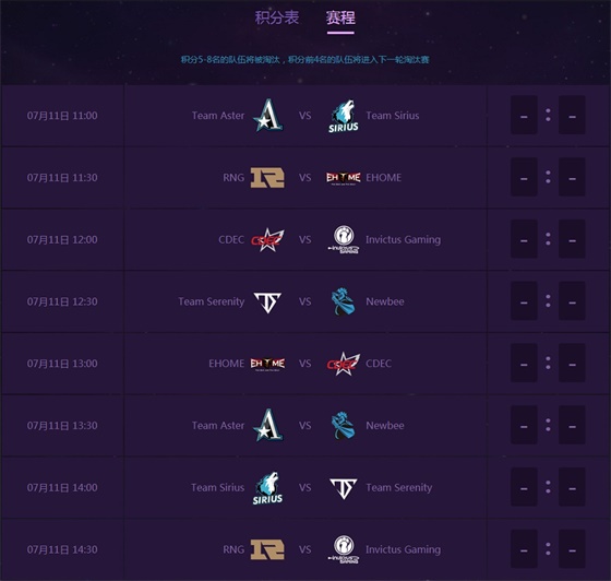 TI9中国区预选赛7月11日开赛，赛程对阵全公布