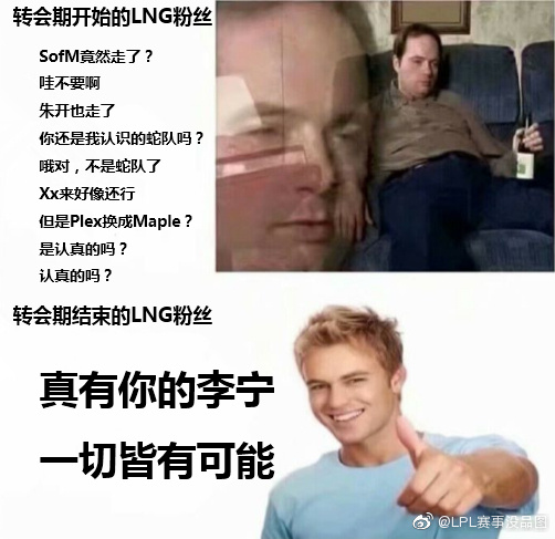 赛事没品图：转会期结束的各家粉丝状态