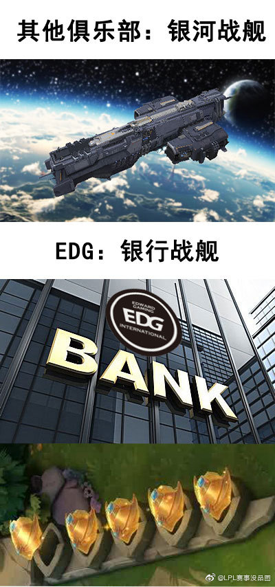 赛事没品图：EDG银行战舰