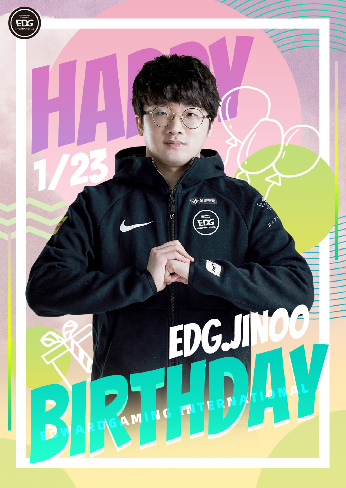 EDG上单Jinoo生日 愿2020赛季能打出让自己满意的表现