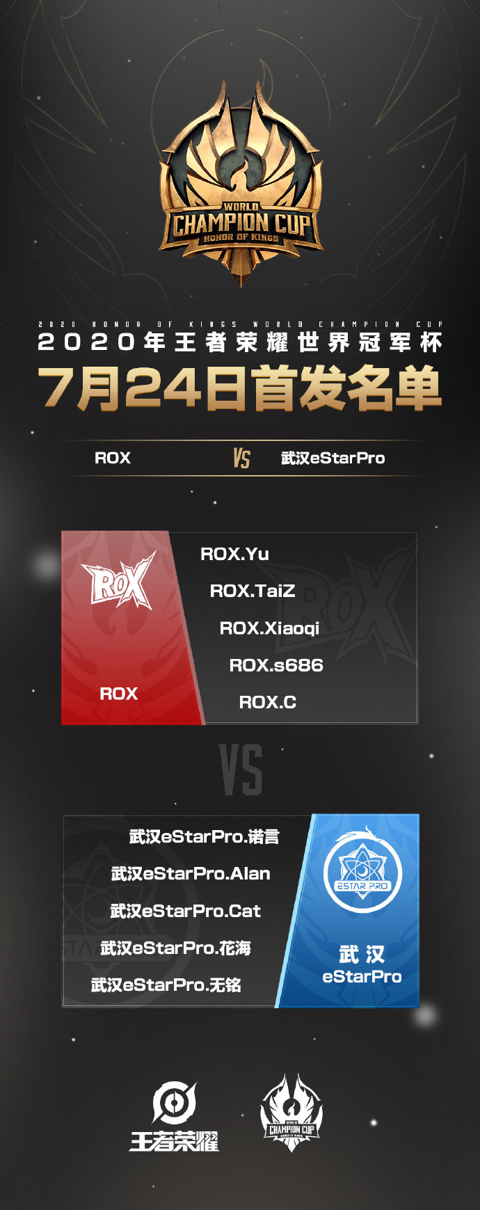 [今日首发] 久诚久龙老队友再碰面 武汉eStar拿下ROX即可确认晋级
