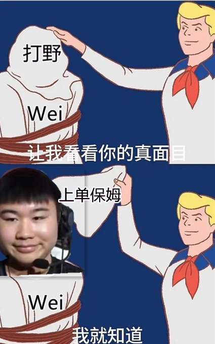 RNG分享表情包：上单保姆Wei