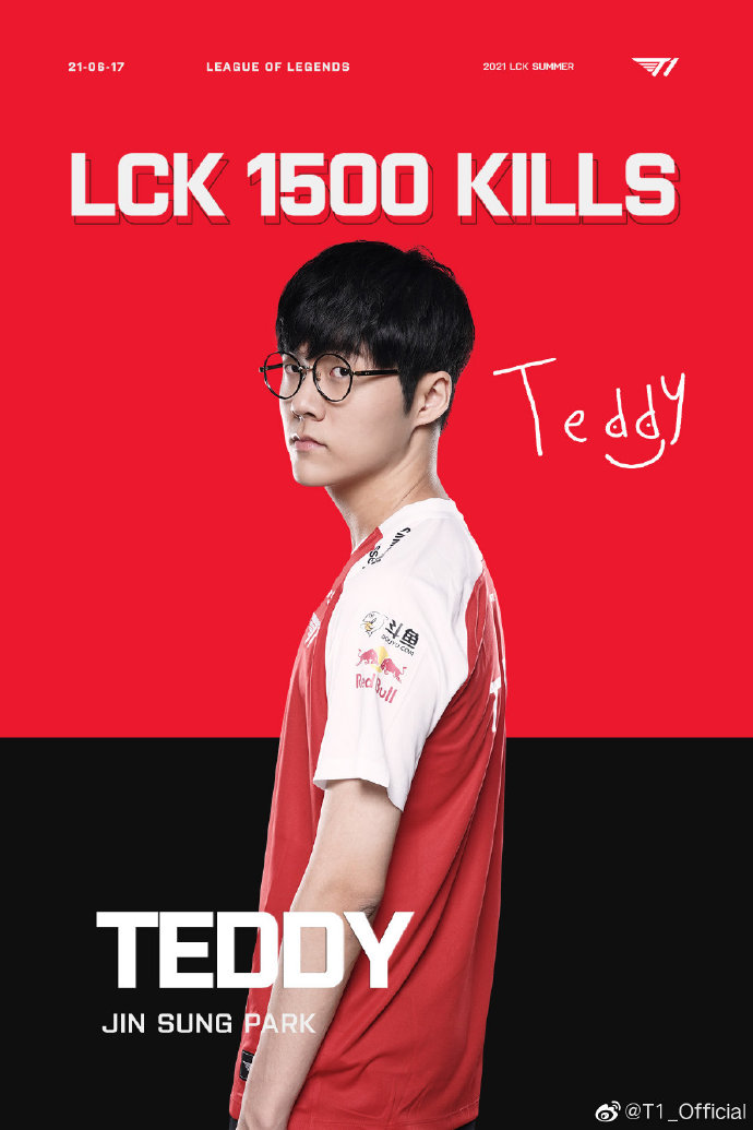 T1：恭喜Teddy达成LCK1500杀成就