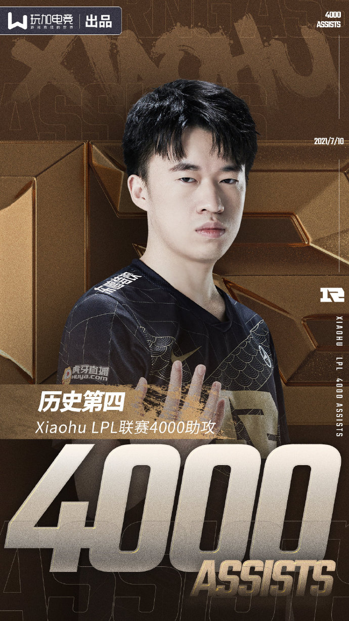 [里程碑] Xiaohu达成LPL联赛4000助攻成就