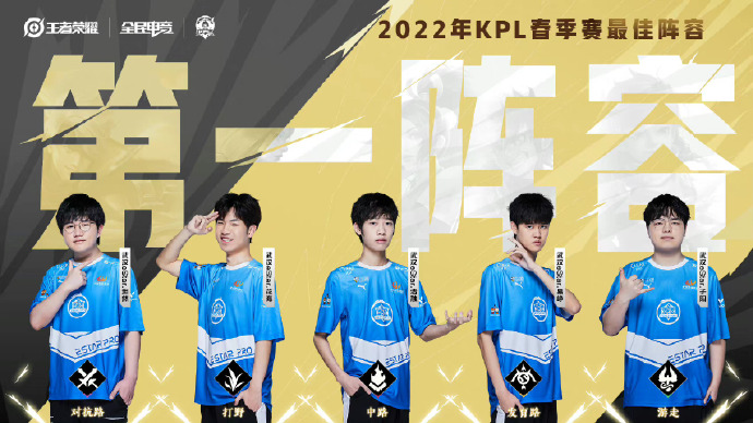 2022KPL春季赛最佳阵容一阵公布：武汉eStarPro全员上榜