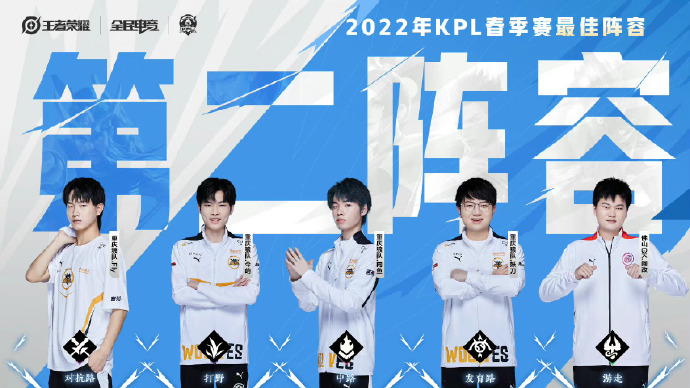 2022KPL春季赛最佳阵容二阵公布：重庆狼队四人上榜