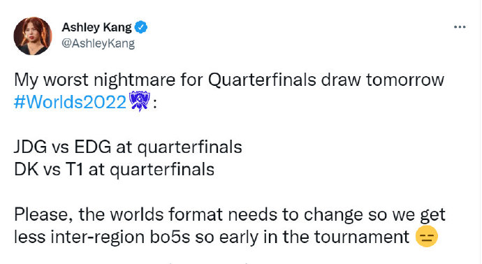 韩媒记者发推：1/4决赛抽签预设
