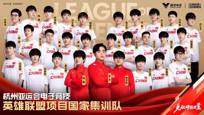 杭州亚运会电子竞技英雄联盟国家集训队名单公布