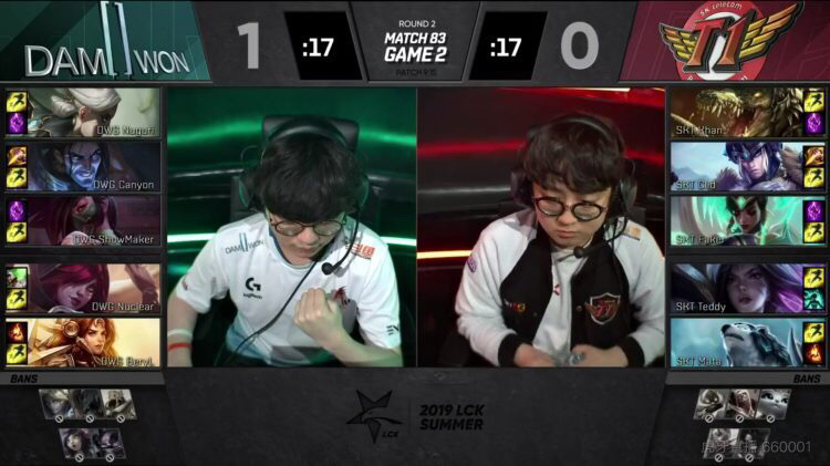 [赛后]LCK夏季赛W10D1：SKT 0-2 DWG ，凛冬散尽新星长明，DWG赢下关键抢位战