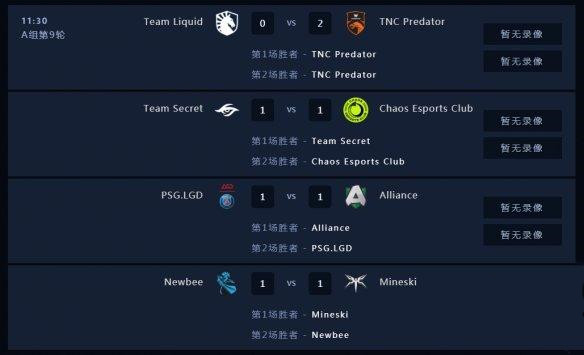 安博电竞 ：《Dota2》Ti9小组赛最后一日 A组第9轮比分总结