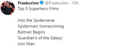 LEC解说Froskurinn评自己最喜欢的五部超级英雄电影
