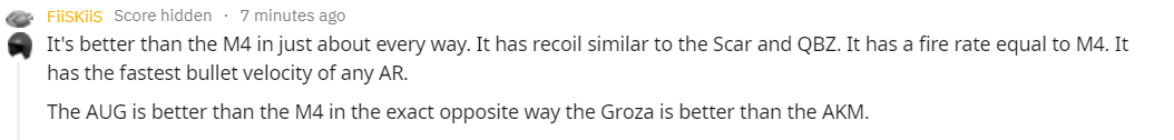 [Reddit热议] AUG值不值得作为空投枪出现？